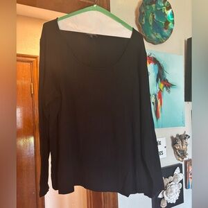 Eileen Fisher Black Long Sleeve knit top